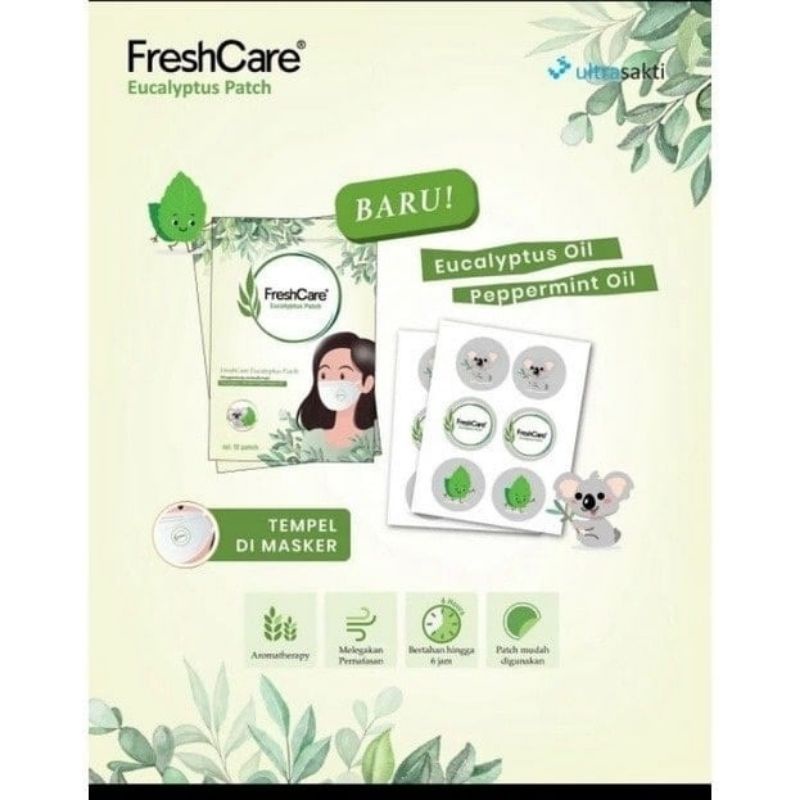 (Original) STICKER MASKER FRESHCARE EUCALYPTUS PATCH 1BOX ISI 24 SACHET Exp Lama Termurah