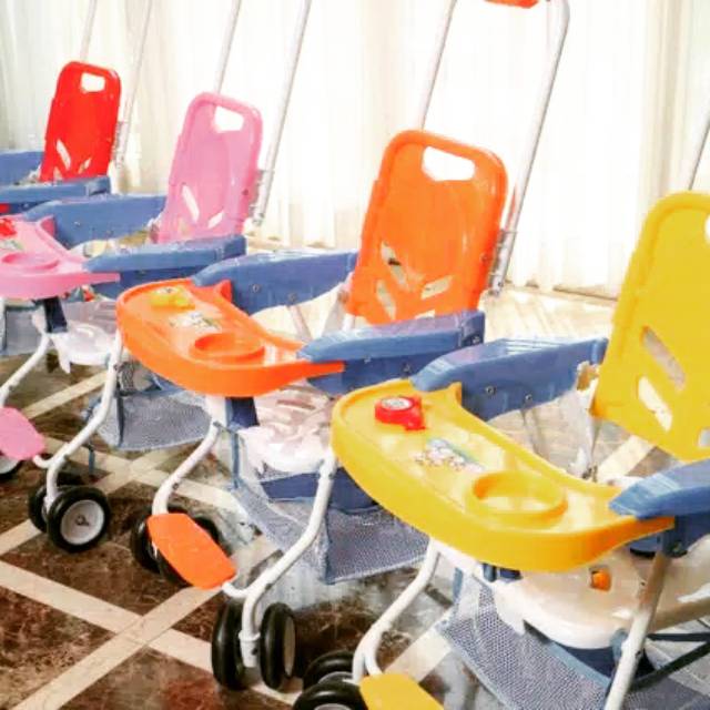 Family chair stroller kursi makan dorong lipat