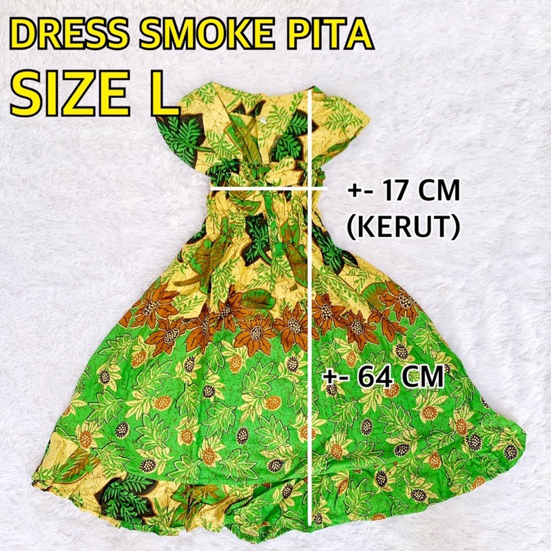 DRESS RAYON SMOKE PITA SIZE L / ROK TERUSAN DASTER RUMAHAN ANAK BAYI CEWEK PEREMPUAN ADEM BATIK