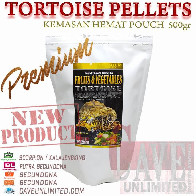 

Makanan Pakan Premium Pelet Kura Kura Darat Tortoise Food 500Gr Irawatii100