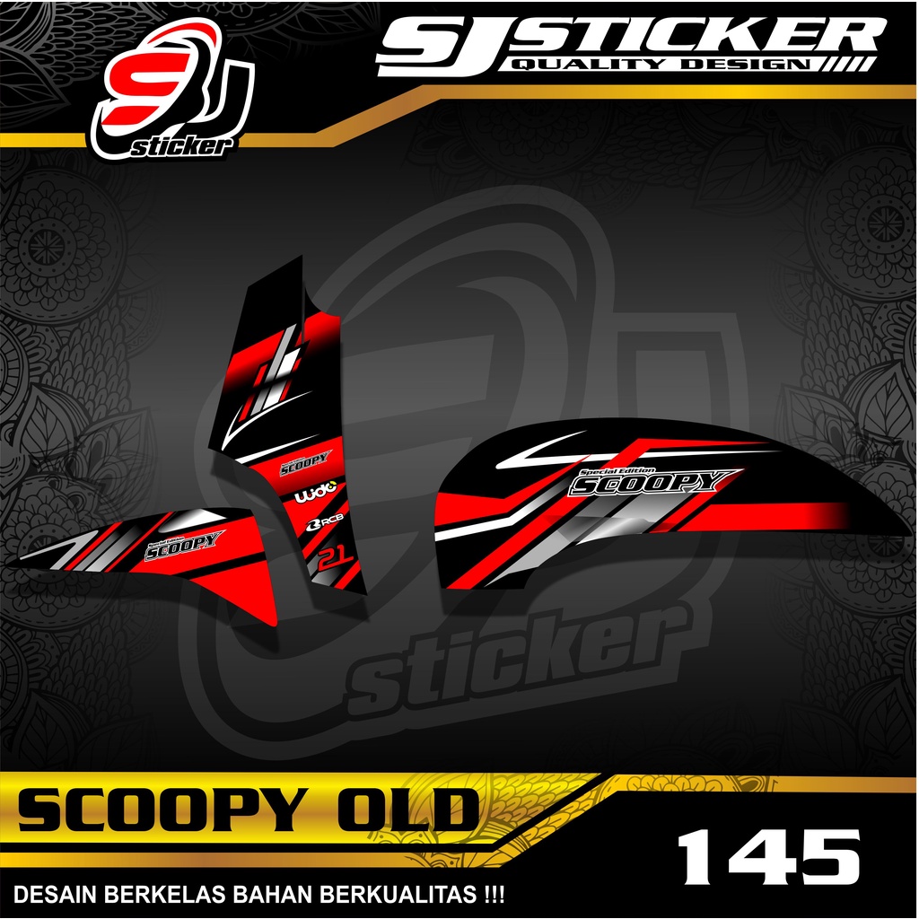 145 Striping Scoopy 2014/ 2016 / Sticker Striping Variasi List Semi Full Scoopy 2016 Desain Racing