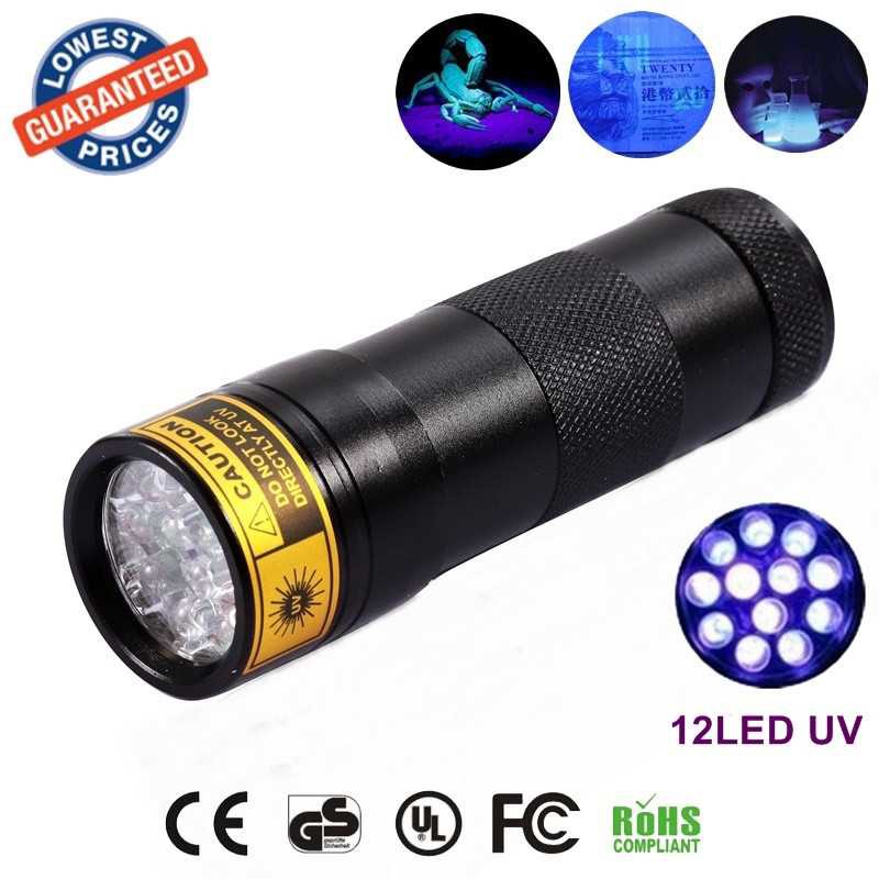 Lampu Senter LED mini Ultra Violet 400nm Alluminium Alloy