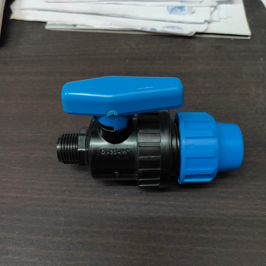 Ball Valve Male Female Compression HDPE 50×1 1/2 inch Merk HQ