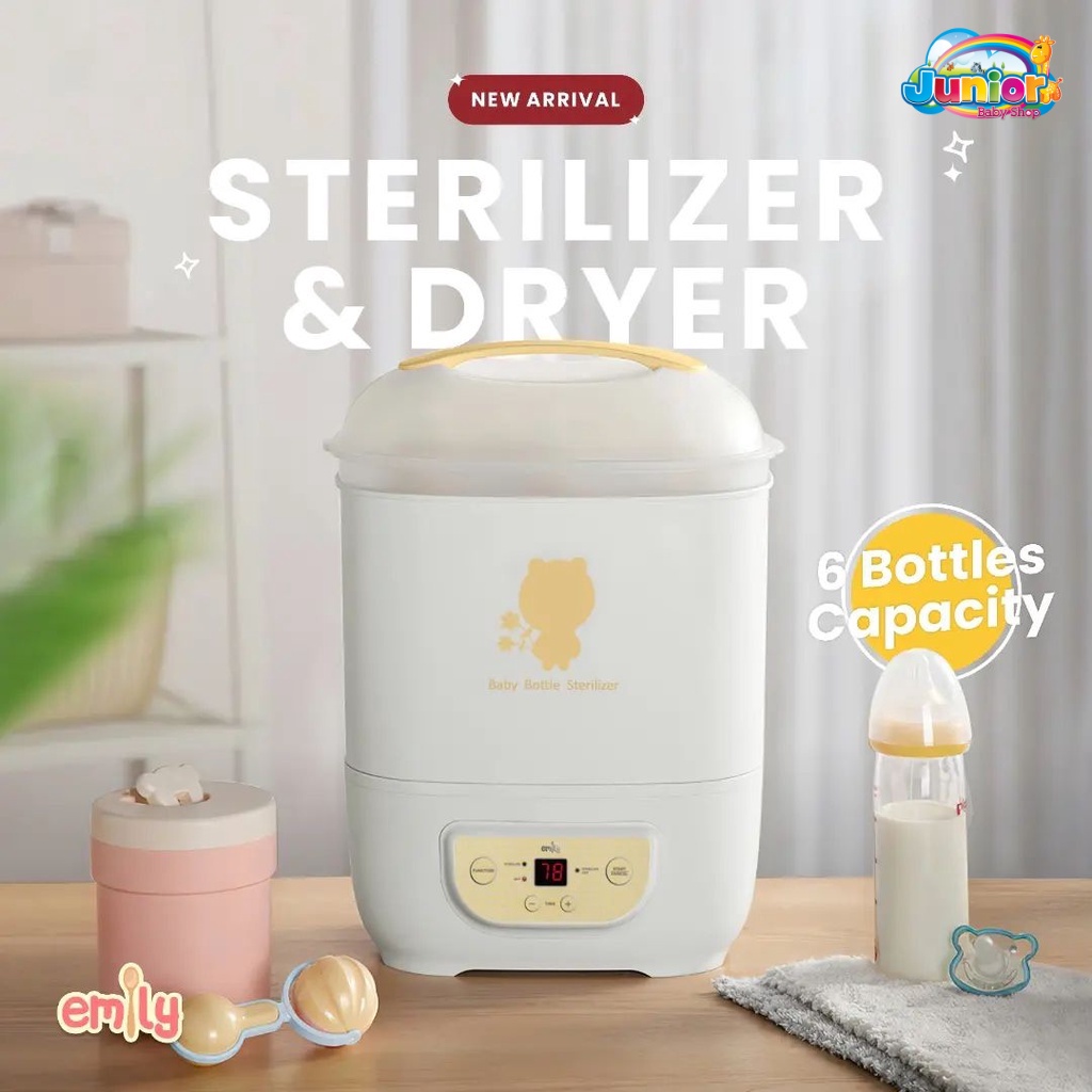 Emily Sterilizer &amp; Dryer Pengering Botol Bayi Sterillizer Uap