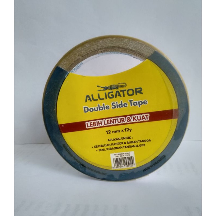 

Alligator Double Side Tape (Isolasi Bolak-balik) 12mm*12y