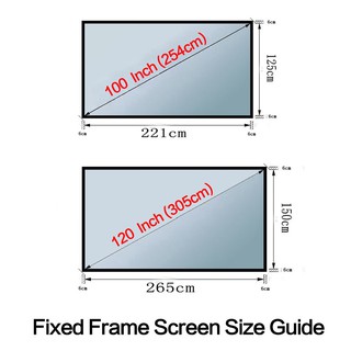 Jual Layar Proyektor 120 inch, ukuran 266 cm x 150 cm (Screen Projector