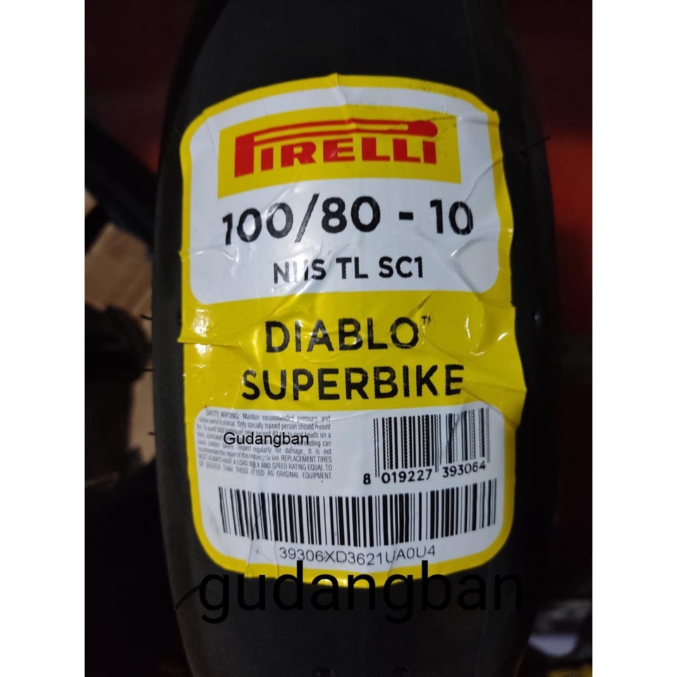 ( SPECIAL PROMO ) Pirelli Diablo Superbike 100 80 10 Tubeless Ban motor balap FULL SLICK