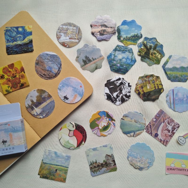 

Sticker Deco Box Vintage Lukisan Van Gogh/Stiker untuk jurnal