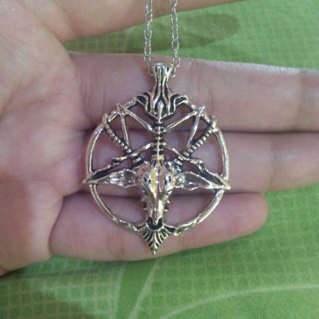 Kalung pentagram goat lucifer sigil
