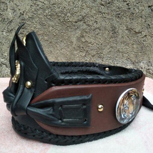 iket sunda kulit jahit sulam/ kulit/iket barangbang semplak/iket  kulit model sulam by kojo garut