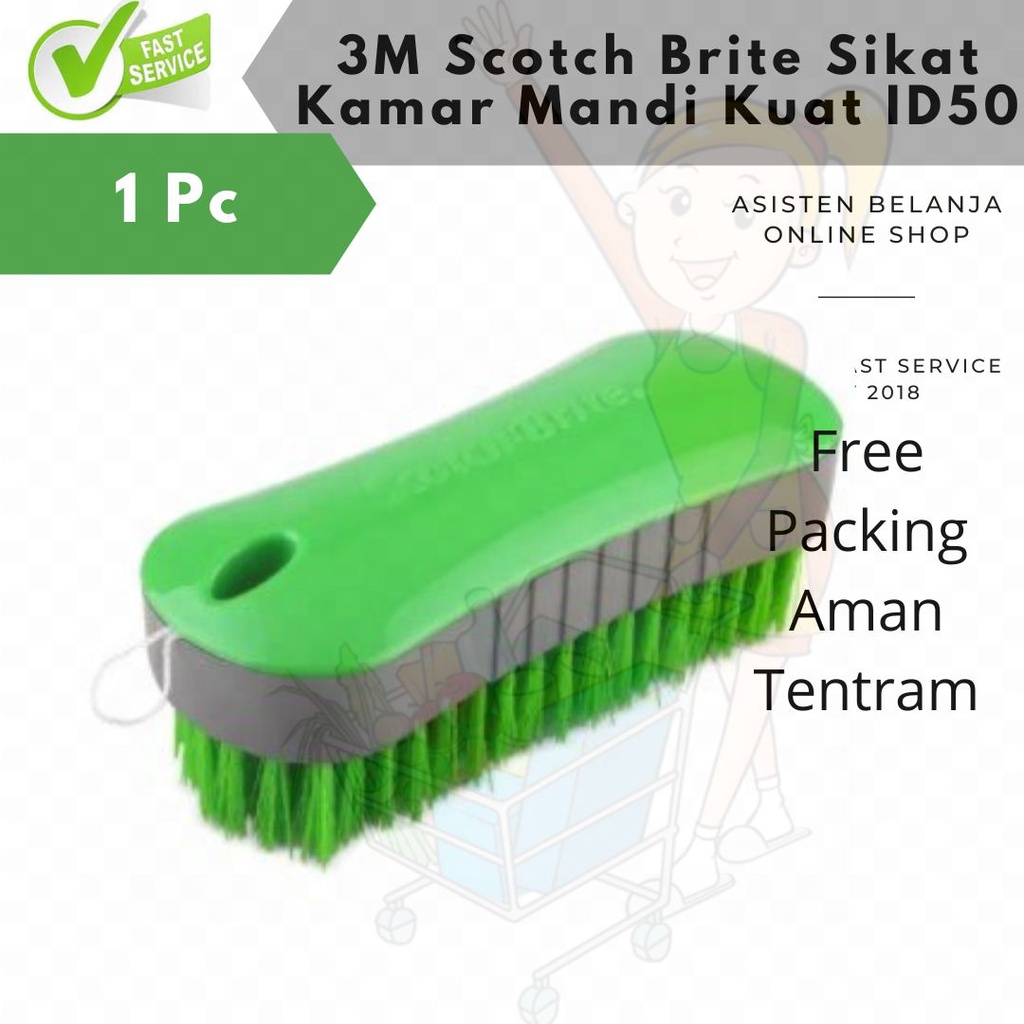 3M SCOTCH BRITE ID-50 ID50 ID-51 ID51 Sikat Lantai Kamar Mandi Toilet Kuat / medium 1pc