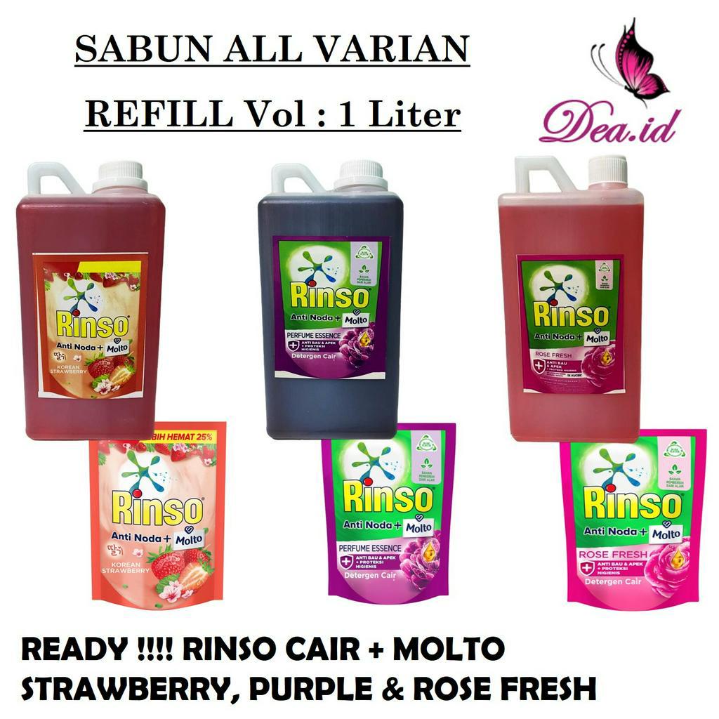 [DEASHOP] REFILL SABUN DETERGEN CAIR PEMBERSIH PAKAIAN LIQUID R1NS00 M00LT0 - PELEMBUT PEWANGI PAKAIAN D0WNNY ALL VARIAN - SABUN CUCI PIRING SUNL1GHT - KARBOL PEMBERSIH LANTAI DAN BAU ANTI KUMAN W1P00L