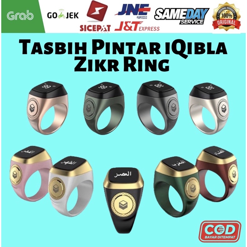 Tasbih Digital Cantik Cincin Dzikir Ring iQibla Zikr Ring Tasbih Digital Swarovski Rechargeable