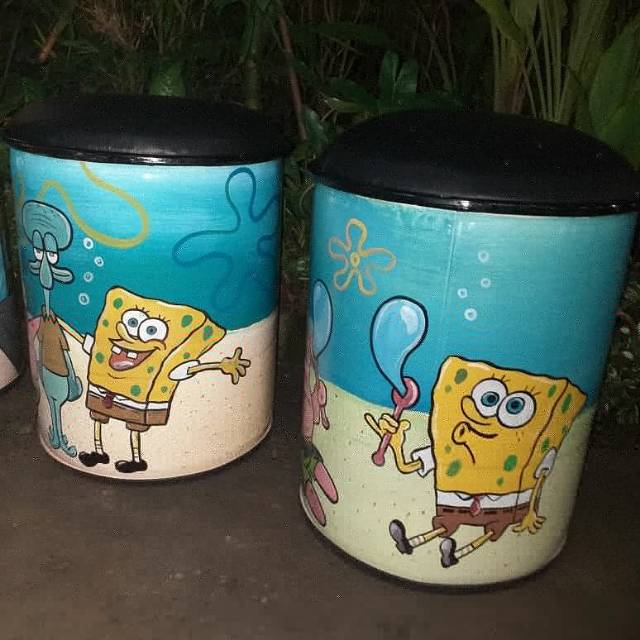 Kursi Tong Besi Karakter Spongebob