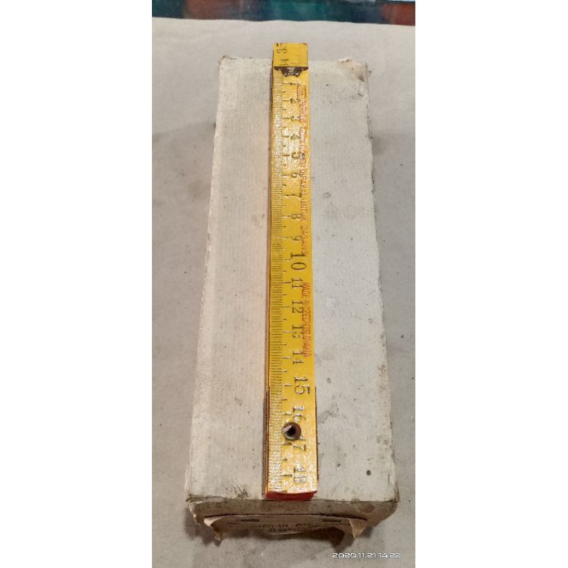 Meteran Kayu Lipat. Perkus. Panjang 1 Meter. Made in Czechoslovakia.