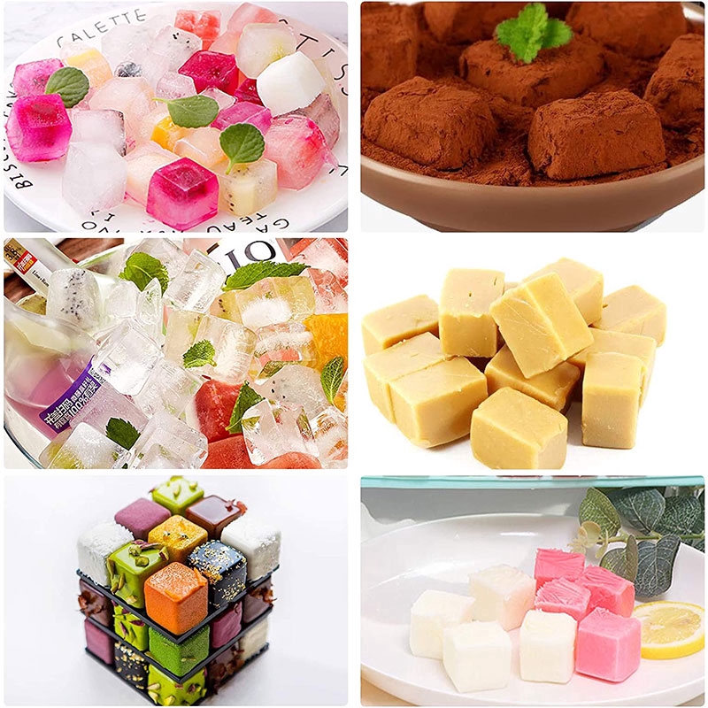 40-rongga Es Batu Manisan Membuat Perlengkapan Baking Permen Keras Pralines Mold Silicone Mold Square Caramel Candy Chocolate Truffles Fondant Cetakan Coklat