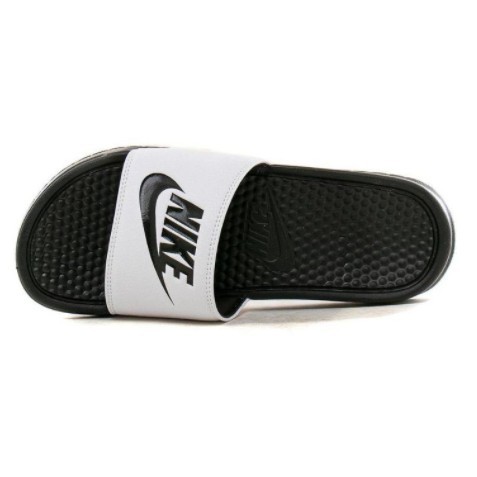 SANDAL PRIA WANITA NIKE BENASSI SLOP SWOOSH ORI Black White