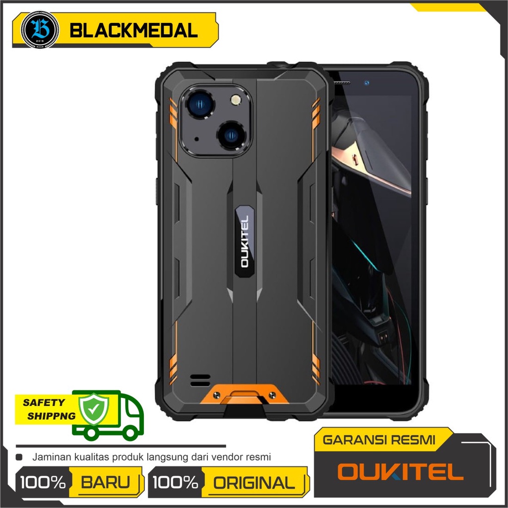 Oukitel WP20 Android 12 6300mAh Rugged Phone 6 inci IP68 IP69K Ram 4GB Budget Rugged Smartphone