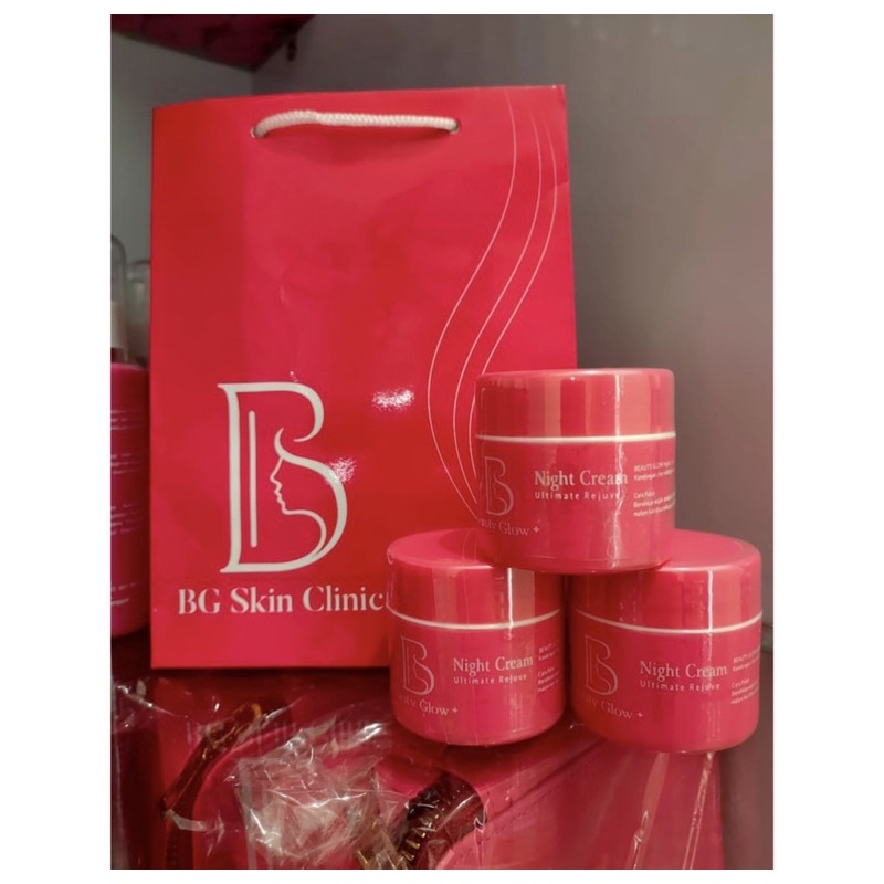 (READY) BG SKIN NIGHT CREAM ULTIMATE REJUVE (OBAT FLEK) BG BEAUTY GLOW SKINCARE ORIGINAL BGGLOW BG G