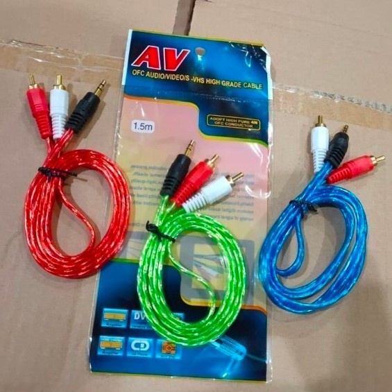 kabel aux 2in1 2x1 kabel audio 2in1 2x1 speaker kabel gede/tebal