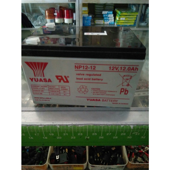 Aki kering baterai battery VRLA Yuasa 12v 12 volt 12Ah 12 Ampere