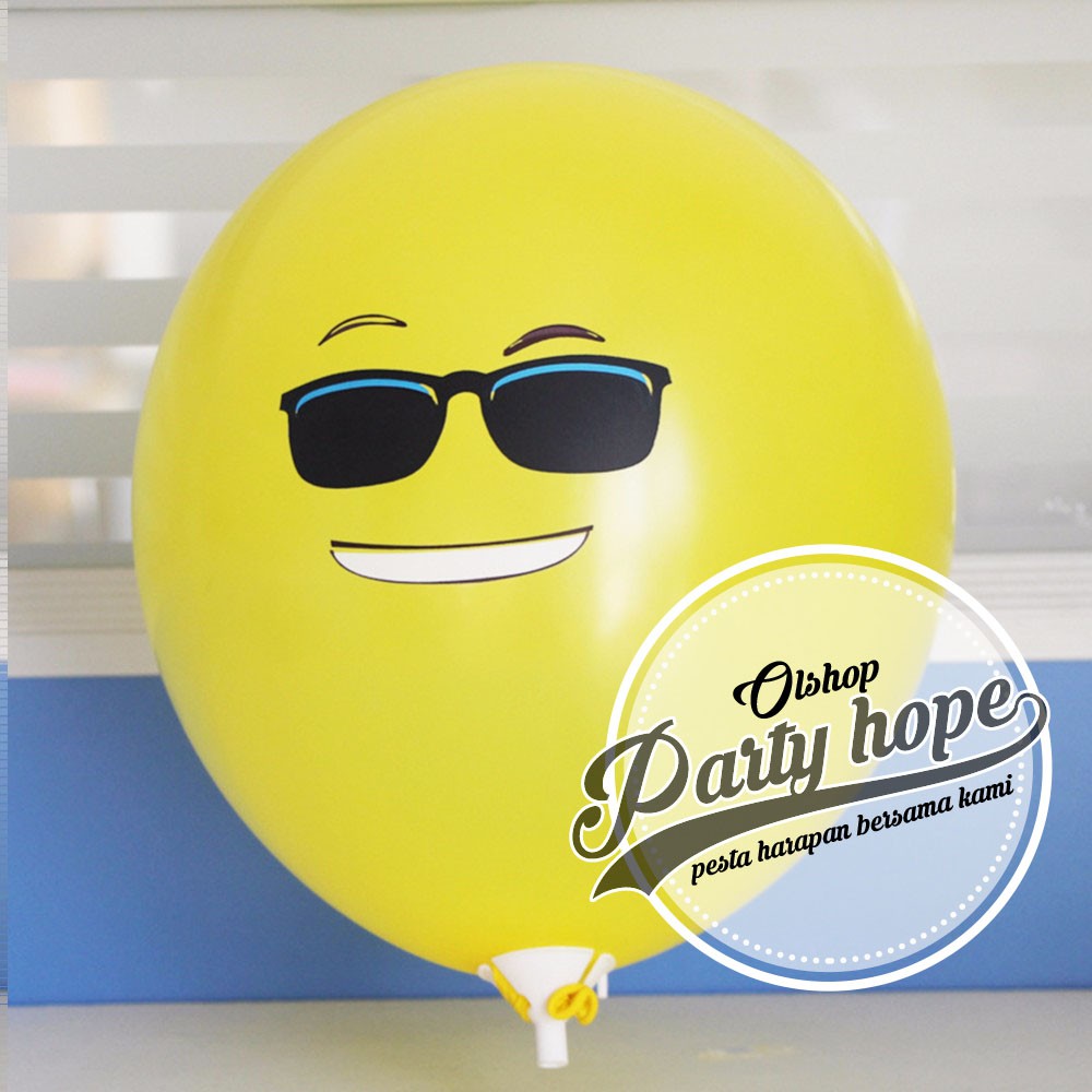 Souvenir Ultah Balon Latex Balon Motif Balon Emoticon