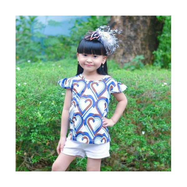 KAOS ANAK PEREMPUAN RUFFLE TEE USIA 1-5 TAHUN