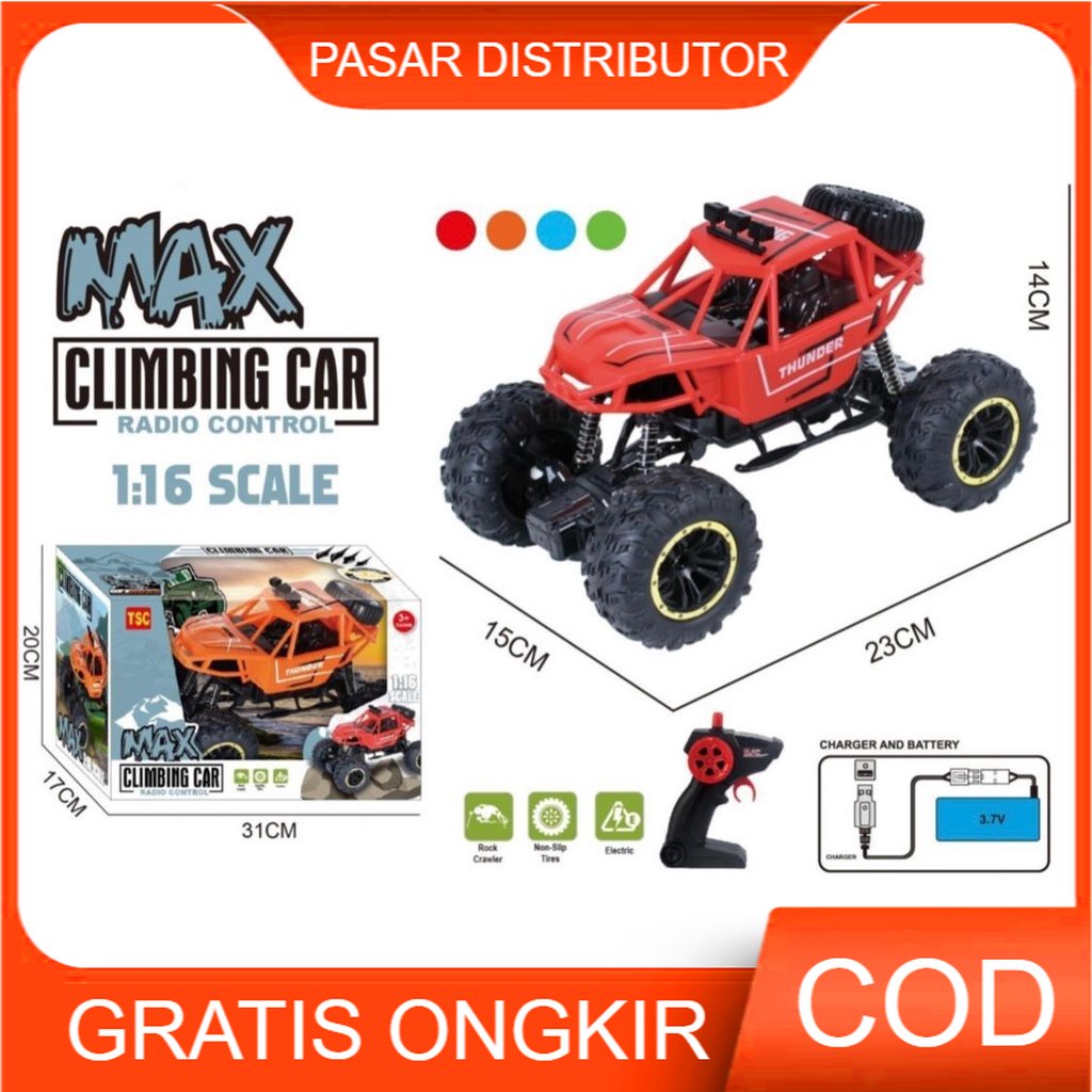 Mainan Anak RC MAX CLIMBING CAR Mobil Remote Control Rock Crawler RC