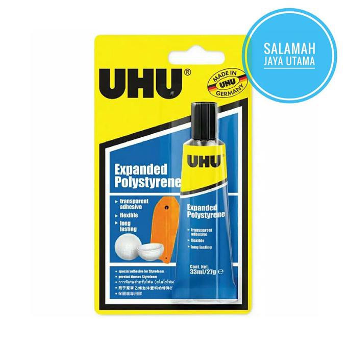 

✨BISA COD✨ UHU Household Styrofoam/Polystyrene 33 ml Blister/Lem Styrofoam