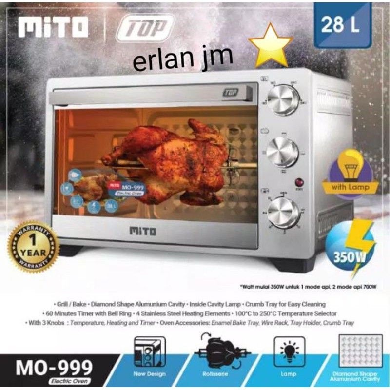 Oven Electrik MITO 28'L TOP MO-999 ORINAL