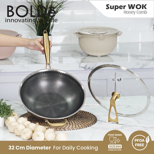 Super WOK HONEYCOMB 32 cm BOLDe