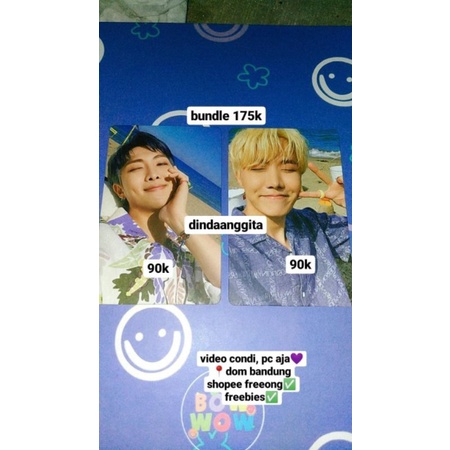 PC OFFICIAL BUTTER PEACHES NAMJOON RM JHOPE HOBA