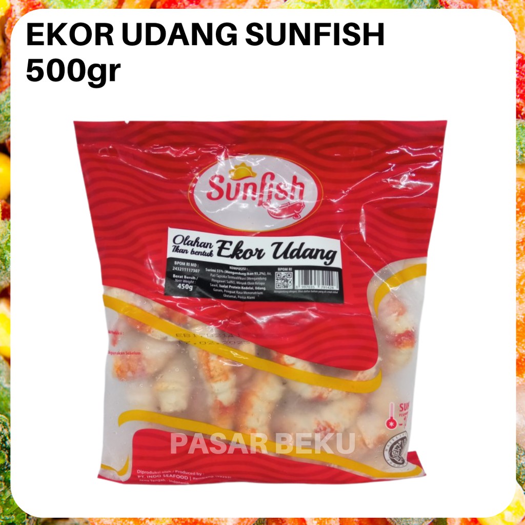 

(Khusus AREA SUMBAR) Ekor Udang Sunfish 500gr Cemilan Olahan Seafood Frozenfood Padang