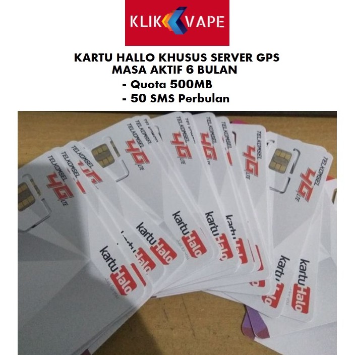 [Kartu Server GPS] Kartu Halo Khusus GPS Tracker MASA AKTIF 6 Bulan KlikVape Bandung