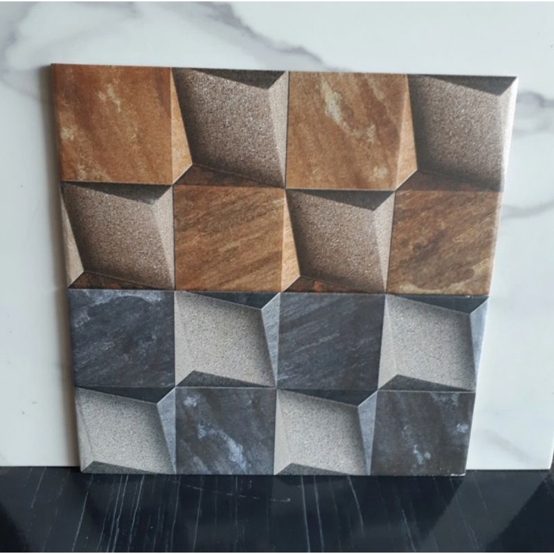 keramik dinding teras / pagar 3D batu alam signature 20x40 NORDIC SERIES