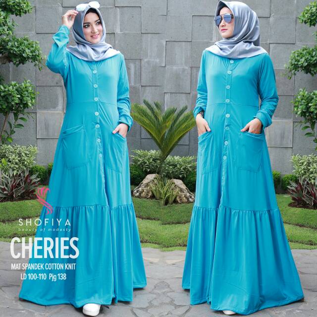 Dress Mat Spandex Cotton Knit Cheries Ori Shofiya