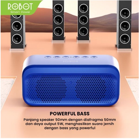 itstore Speaker Bluetooth Robot RB560 Alarm Clock LED Indicator Bluetooth 5.0 Original - Garansi 1 Tahun