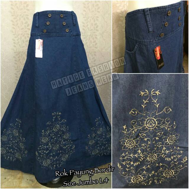 rok levis payung bordir jumbo