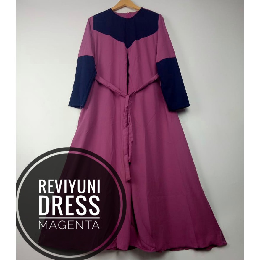 Gamis sabyan reviyuni rempel Ruffle serut busui syari woolpeach busana muslim jatuh