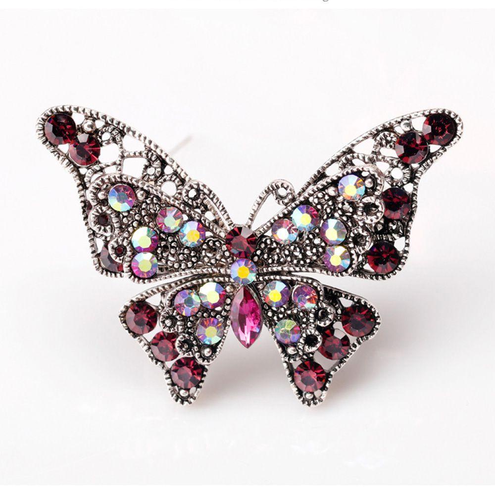 NEEDWAY Bros Logam Indah Vintage Untuk Wanita Hadiah Aksesoris Pakaian Butterfly Insect