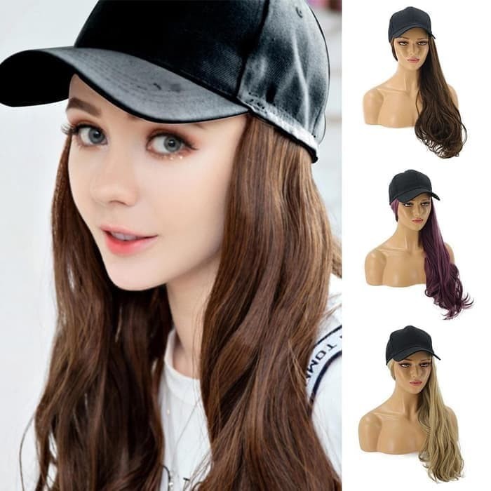 WIG TOPI 2 IN 1 / WIG SET CURLY LONG HAIR / RAMBUT PALSU TOPI ARWG-01