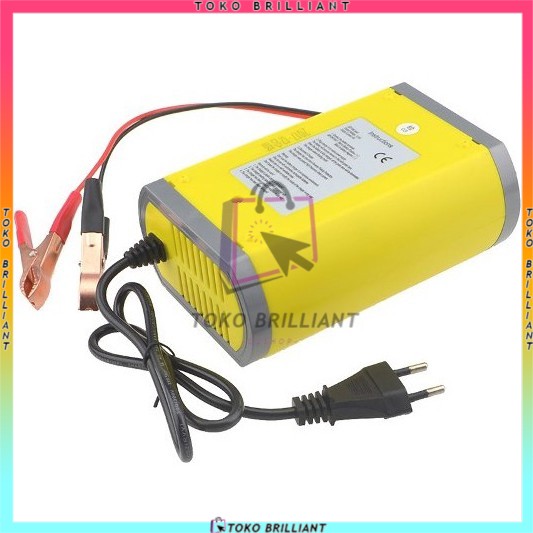 Charger Aki Portable 12V 2A Casan Accu Motor Mobil Sparepart Motor Listrik Colokan Indikator LED