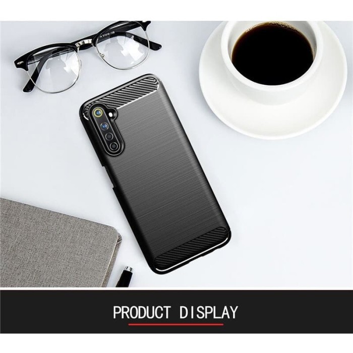 Silicon Case Realme 6 Realme 6 Pro (6.6) Realme Narzo Softcase iPAKY Carbon Cover Casing - Hitam