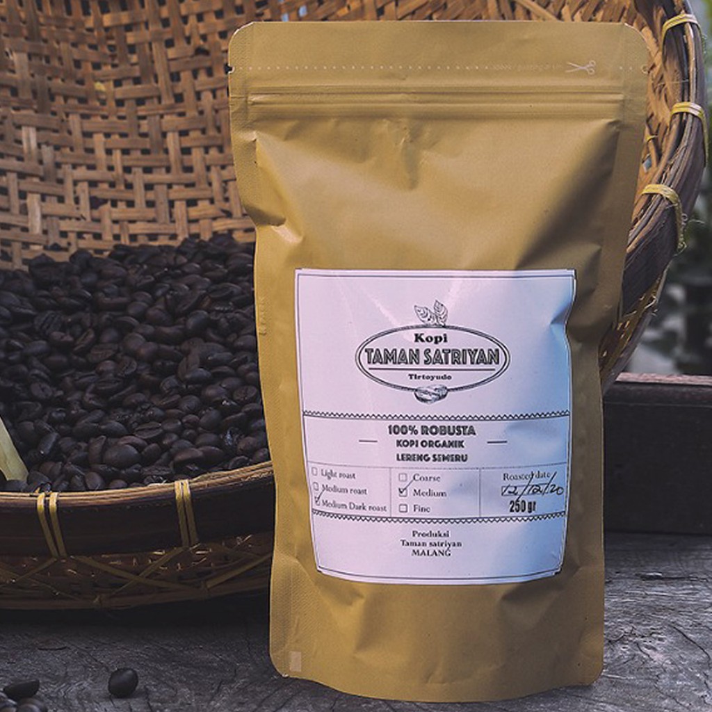 

Kopi Robusta Organik Taman Satriyan Tirtoyudo 250gram