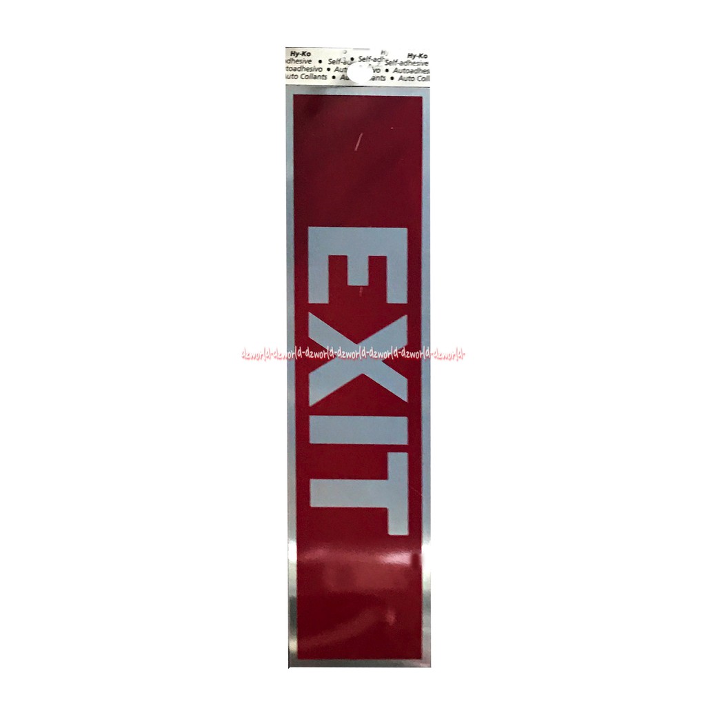 

Hyco Deco Signs Stiker Exit Sticker Petunjuk Untuk Keluar Ukuran 5x20cm Mudah Di Pasang Stiker Merah Red x
