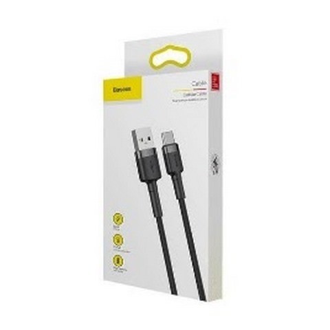 BASEUS CABLE CAFULE 1M TYPE-C BLACK (CATKLF-BG1)