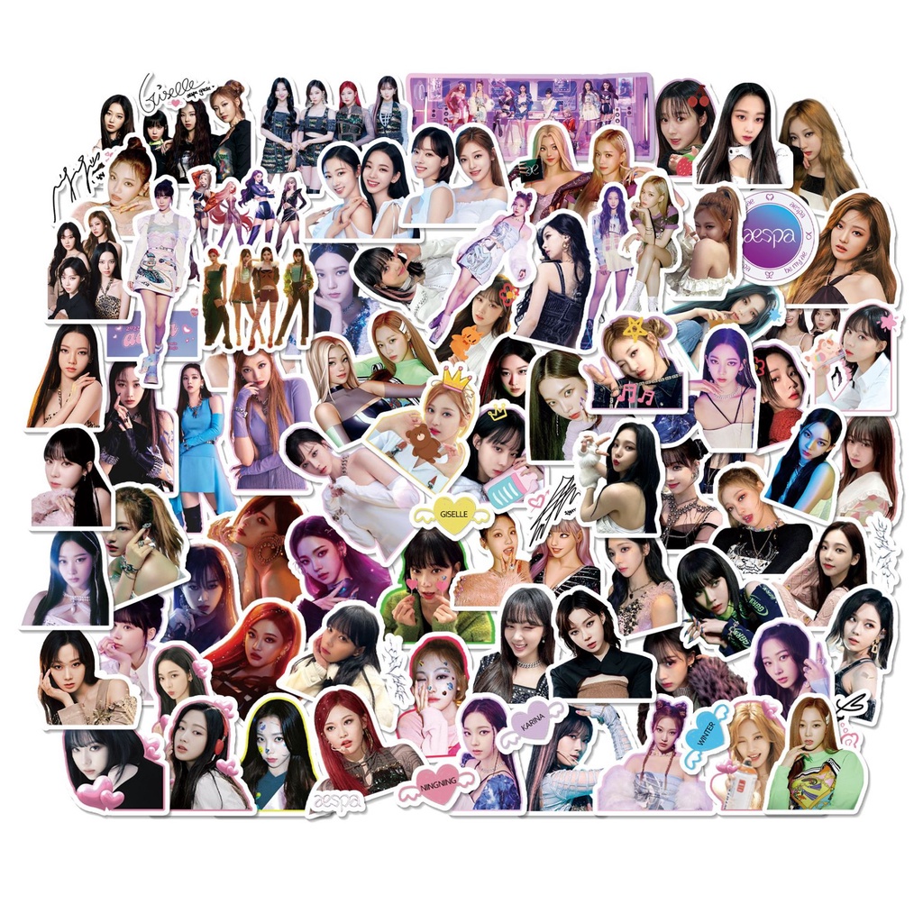 97pcs / Pak Stiker Label Aespa Album SAVAGE Yu Ji Min Diy Untuk Koper / Handphone