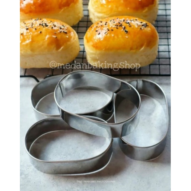 1pcs Cetakan Roti/Cetakan Oval/Cutter Ring Oval/Ring Oval Roti