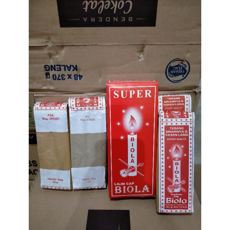 Lilin Biola kemasan kecil P3. isi 8pcs.