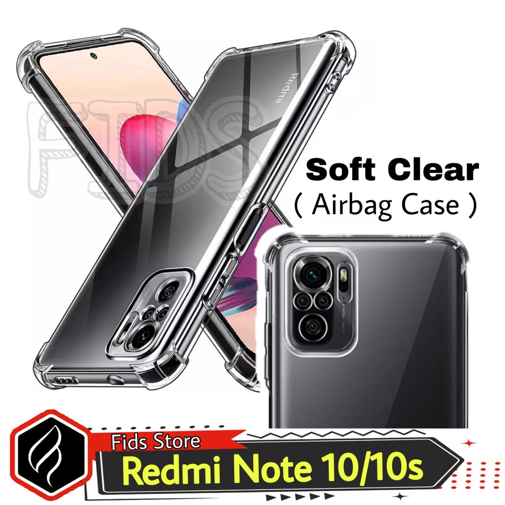 Promo Soft Case Xiaomi Redmi Note 10 / Redmi Note 10s Casing Transparans/Case Airbag/softcase Anti Crack Proteck Camera